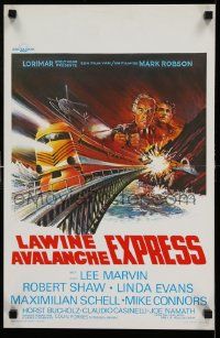 3x550 AVALANCHE EXPRESS Belgian '79 Lee Marvin, Robert Shaw, Joe Namath, art by Rene Ferracci!