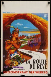 3x568 DREAM ROAD OF THE WORLD Belgian '58 The Pan-American Highway, really cool artwork!