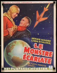 3x612 PURPLE MONSTER STRIKES Belgian '45 Republic sci-fi serial, great different artwork!