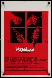 3x618 ROSEBUD Belgian '75 Preminger, O'Toole, Attenborough, Uldis Klavins & Saul Bass art!