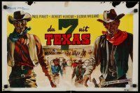 3x620 SEVEN GUNS FROM TEXAS Belgian '64 Paul Piaget, cool spaghetti western art!