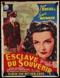 3x641 YOUNG WIDOW Belgian '46 art of world's most exciting sexy brunette Jane Russell!