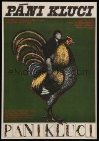 3x157 GENTLEMEN, BOYS Czech 12x16 '76 Plivova-Simkova's Pani Kluci, Grygar art of huge rooster!