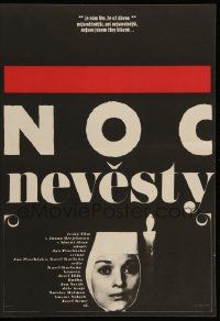 3x169 NUN'S NIGHT Czech 11x16 '67 Noc nevesty, Karel Kachyna, art/design by Zdenek Ziegler!