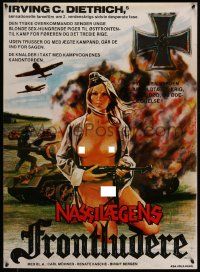 3x091 SHE DEVILS OF THE SS Danish '75 Birgit Bergen, art of mostly naked Nazi lady w/machine gun!