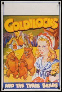 3x117 GOLDILOCKS & THE THREE BEARS stage play English double crown '30s art of lead & bears!