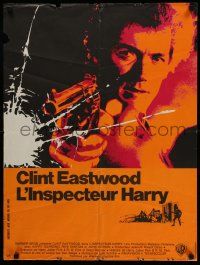 3x448 DIRTY HARRY French 23x30 '72 cool art of Clint Eastwood w/gun, Don Siegel crime classic!