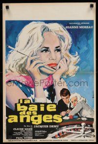 3x473 BAY OF THE ANGELS French 16x24 '63 Jacques Demy directed, Gonzalez art of Jeanne Moreau!