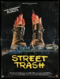 3x525 STREET TRASH French 16x21 '87 completely different gruesome artwork of severed feet in boots