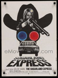 3x527 SUGARLAND EXPRESS French 15x21 '74 Steven Spielberg, Goldie Hawn, cool different Basha art!