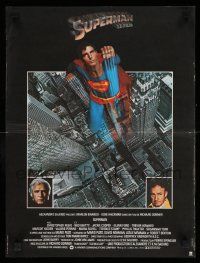 3x528 SUPERMAN French 16x21 '78 Christopher Reeve over city, Gene Hackman & Brando!