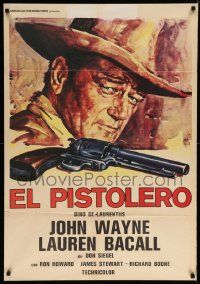 3x272 SHOOTIST Italian 1sh '76 best art of cowboy John Wayne in his last big screen role!