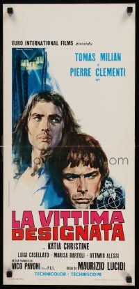 3x280 DESIGNATED VICTIM Italian locandina '71 cool art of Milian & Clementi + sniper by Gasparri!