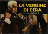 3x309 TERROR Italian 19x27 pbusta '64 Boris Karloff & sexy girl, Roger Corman!