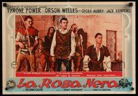 3x334 BLACK ROSE Italian 14x19 pbusta '52 Tyrone Power & Jack Hawkins!