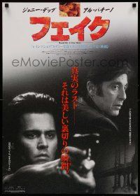 3x873 DONNIE BRASCO Japanese '97 completely different image of Al Pacino & undercover Johnny Depp!