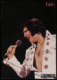 3x878 ELVIS ON TOUR Japanese '72 cool image of Elvis Presley singing into microphone!