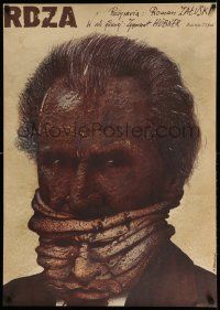 3x253 RDZA Polish 26x37 '81 Zygmunt Hubner, bizarre Pagowski art of man w/face mask!