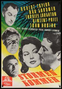 3x178 BRIBE Swedish '49 Robert Taylor, sexy young Ava Gardner, Charles Laughton, Vincent Price!