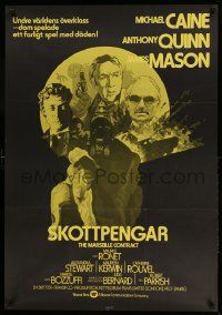 3x181 DESTRUCTORS Swedish '74 cool different art of Michael Caine & Anthony Quinn!