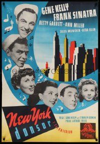 3x198 ON THE TOWN Swedish '50 Gene Kelly, Frank Sinatra, sexy Ann Miller, different!