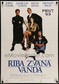 3x681 FISH CALLED WANDA Yugoslavian 20x28 '88 John Cleese, Jamie Lee Curtis, Kline & Palin!