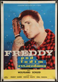 3x684 FREDDY UNTER FREMDEN STERNEN Yugoslavian 20x28 '59 Wolfgang Schleif's musical, Freddy Quinn!