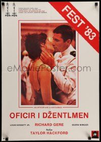 3x711 OFFICER & A GENTLEMAN Yugoslavian 19x27 '83 Richard Gere & Debra Winger, U.S. Navy!