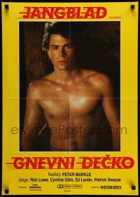 3x753 YOUNGBLOOD Yugoslavian 19x27 '86 barechested Rob Lowe, Cynthia Gibb, ice hockey!