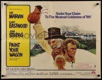 4c370 PAINT YOUR WAGON 1/2sh '69 art of Clint Eastwood, Lee Marvin & pretty Jean Seberg!