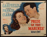 4c385 PRIDE OF THE MARINES style A 1/2sh '45 Eleanor Parker between John Garfield & Dane Clark!