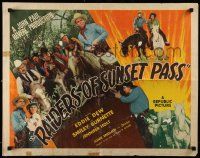 4c392 RAIDERS OF SUNSET PASS 1/2sh '43 great images of cowboy Eddie Dew, Smiley & Jennifer Holt!