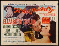 4c397 RHAPSODY style B 1/2sh '54 Elizabeth Taylor must possess Vittorio Gassman, heart, body & soul