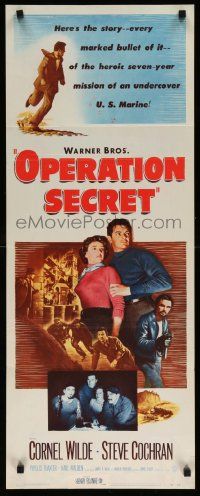 4c778 OPERATION SECRET insert '52 Cornel Wilde, Cochran, mission of an undercover U.S. Marine!