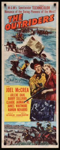 4c781 OUTRIDERS insert '50 romance of daring pioneers Joel McCrea & Arlene Dahl!