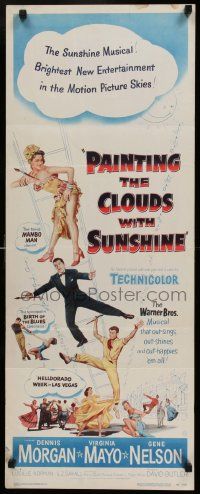 4c782 PAINTING THE CLOUDS WITH SUNSHINE insert '51 Dennis Morgan, sexy Virginia Mayo, Gene Nelson