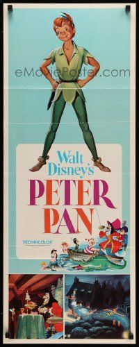 4c790 PETER PAN insert R69 Walt Disney animated cartoon fantasy classic, great full-length art!