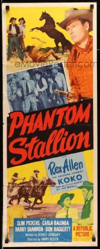 4c791 PHANTOM STALLION insert '54 great art of Arizona Cowboy Rex Allen & Koko the Miracle Horse!