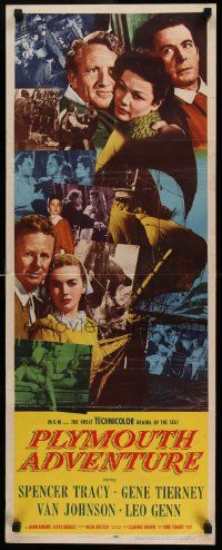 4c795 PLYMOUTH ADVENTURE insert '52 Spencer Tracy, Gene Tierney, Van Johnson, Leo Genn