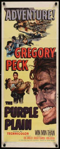 4c804 PURPLE PLAIN insert '55 great artwork of Gregory Peck, written by Eric Ambler!