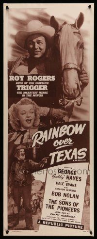 4c809 RAINBOW OVER TEXAS insert R54 western cowboy Roy Rogers, sexy Dale Evans, Gabby Hayes!