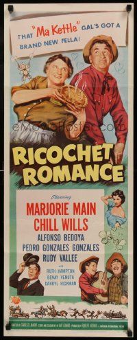 4c823 RICOCHET ROMANCE insert '54 Marjorie Main, Chill Wills, Ma Kettle's got a brand new fella!