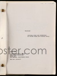 4g569 SALVADOR script April 1985, screenplay by Oliver Stone & Richard Boyle!