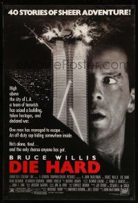 4k242 DIE HARD 1sh '88 Bruce Willis vs twelve terrorists, action classic!