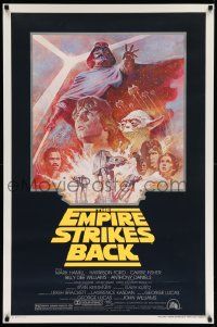 4k274 EMPIRE STRIKES BACK studio style 1sh R81 George Lucas sci-fi classic, cool artwork by Tom Jung