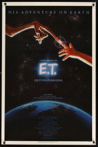 4k263 E.T. THE EXTRA TERRESTRIAL studio style 1sh '82 Steven Spielberg classic, John Alvin art!