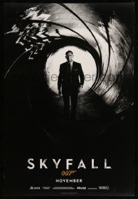 4k818 SKYFALL November teaser DS 1sh '12 Daniel Craig as James Bond standing in classic gun barrel!