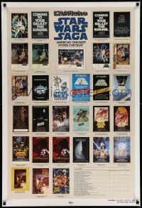 4k866 STAR WARS CHECKLIST 2-sided Kilian 1sh '85 great images of U.S. posters!