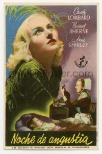 4s761 VIGIL IN THE NIGHT Spanish herald '40 different close image of beautiful Carole Lombard!