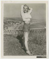 4x612 MARILYN MONROE 8.25x10 still '50s wonderful standing portrait w/bare midriff & beach behind!